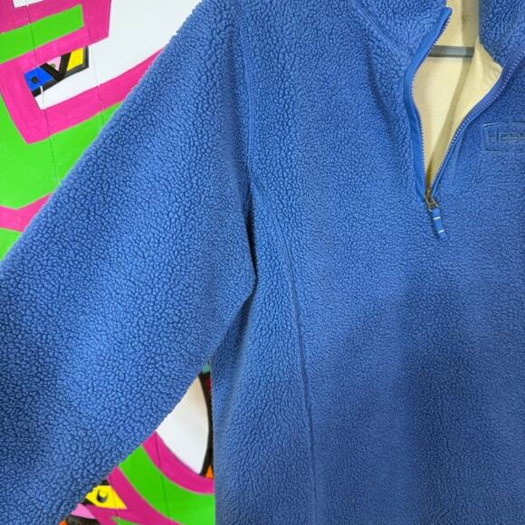 Lands' End, Blue Teddy Pullover. Hess Embroidery. Size Large. Excellent cond! - Picture 4 of 6